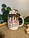 North Pole Hot Chocolate 3D Dripping Mug with Cool Whip Lid | Christmas Movie Mug | Hot Chocolate Mug