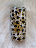 Half Hood Half Holy Leopard Glitter Tumbler | Glitter Tumbler | Leopard Tumbler | Power Wash Tumbler