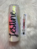 Custom Glitter Tumbler & Pen Set | Glitter Tumbler | Glitter Pen | Glitter Pen | Unicorn Burst Tumbler