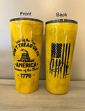 Don't Tread On Me Tumbler | 2nd Amendment Tumbler | Custom Tumbler