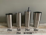 Beach Tumbler ~ Glitter Tumbler ~ Sunrise Sunburn Sunset Repeat Glitter Tumbler