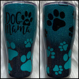 Dog Mama Tumbler | Glitter Tumbler | Custom Tumbler