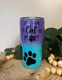 Cat Mama Tumbler | Glitter Tumbler | Custom Tumbler