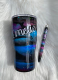Galaxy Tumbler & Pen Set | Custom Tumber | Personalized Tumbler
