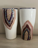 Rose Gold Geode Tumbler | Glitter Geode Tumbler | Custom Tumbler