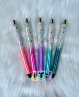 Confetti Glitter Pen | Refillable Gel Pen | Personalized Custom Gifts | Resin Pen