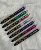 Glitter Leopard Pen | Glitter Personalized Gel Pens | Custom Glitter Pens