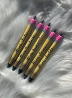 Glitter Personalized Gel Pens | Custom Epoxy Glitter Pens | Pencil Pen | Teachers Gift