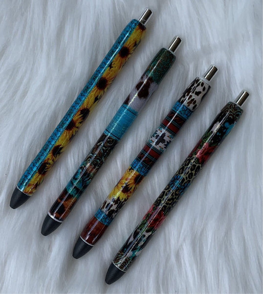 Western Pen | Sunflower Pen | Custom Pen | Glitter Pen
