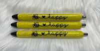 Be Happy Pen | Custom Pen | Glitter Pen | Personalized Pen